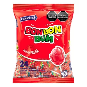Caramelos Bon Bon Bum Rojo Fresa