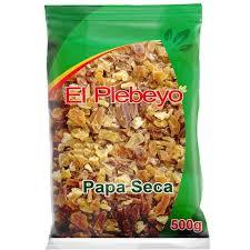 Papa Seca Amarilla Negra El Plebeyo (500gr. Paq. 30 Unds.)