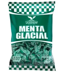 Menta Glacial La Universal (259gr Paq. 100 unds.)